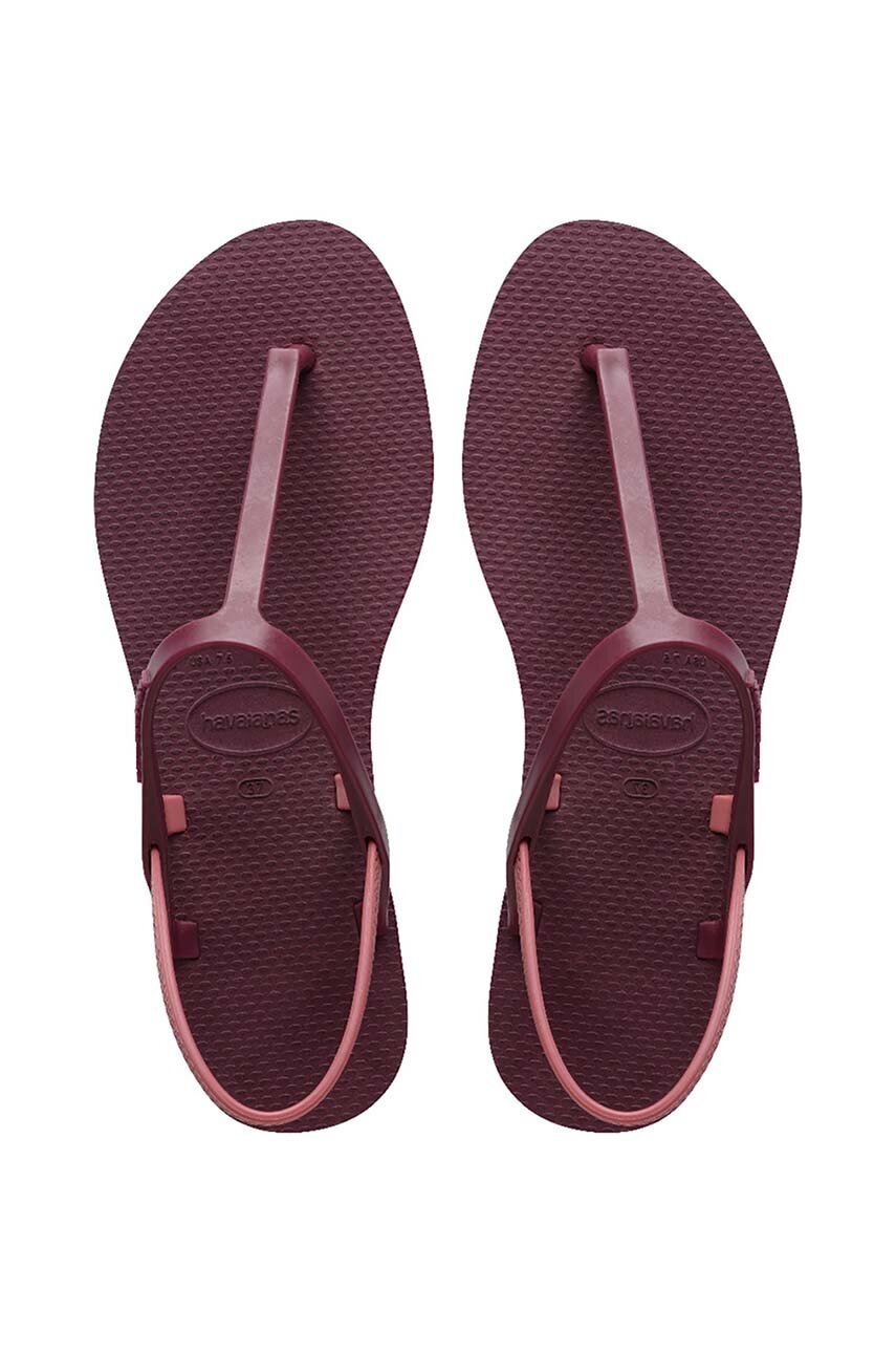 Havaianas sandale YOU PARATY RJ femei, culoarea violet, cu toc plat, 4148985.5143