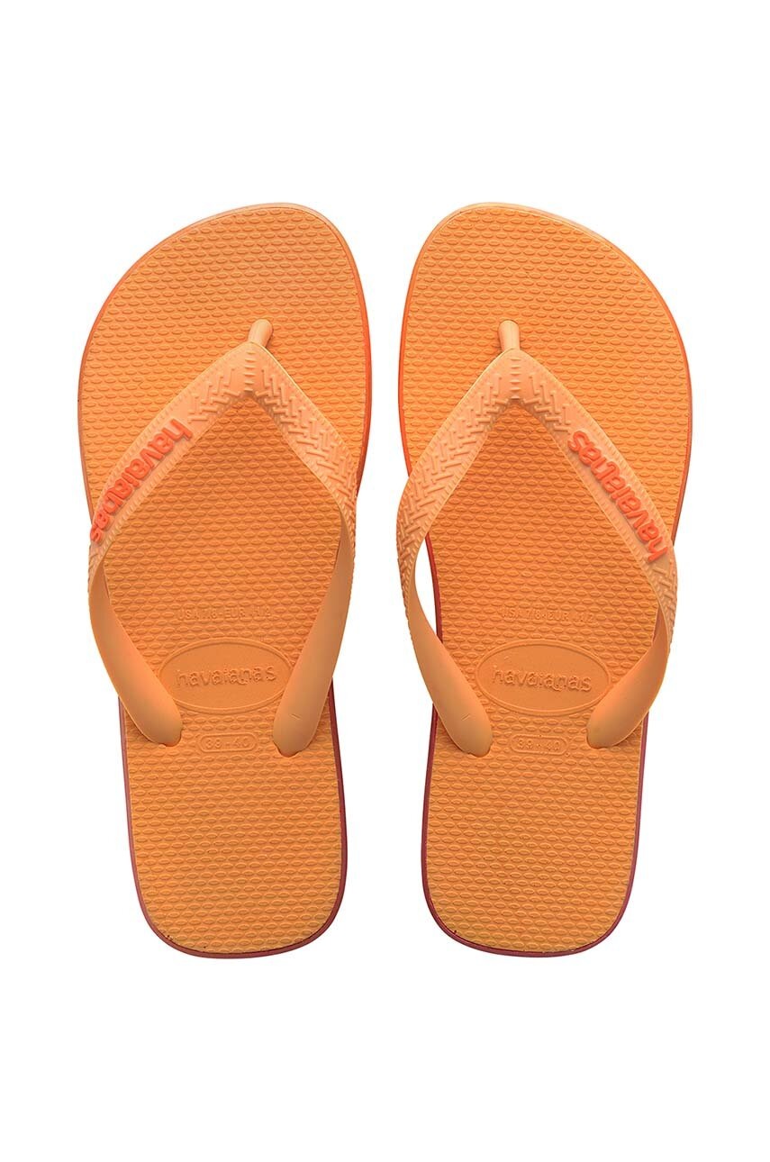 Havaianas slapi TOP CAPSULE II femei, culoarea portocaliu, cu toc plat, 4149381.0027