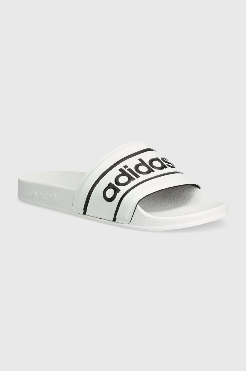 adidas Originals papuci ADILETTE femei, culoarea alb, ID5799
