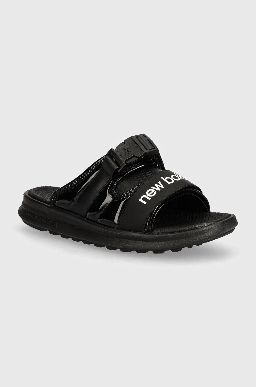 New Balance papuci femei, culoarea negru, SWA330D3