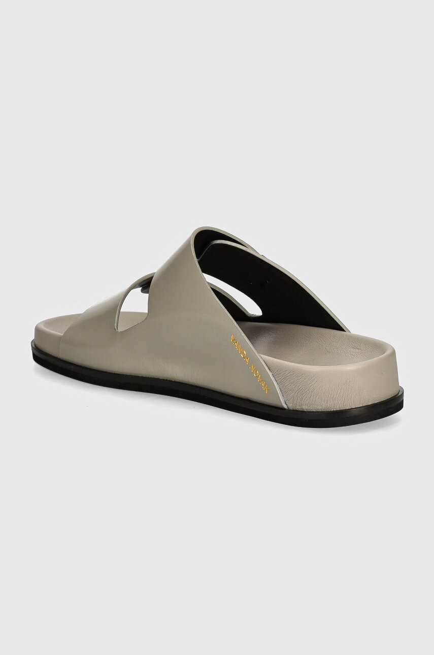 Παιδικές δερμάτινες παντόφλες Vanda Novak Sandy Kids χρώμα: γκρι φωτογραφία