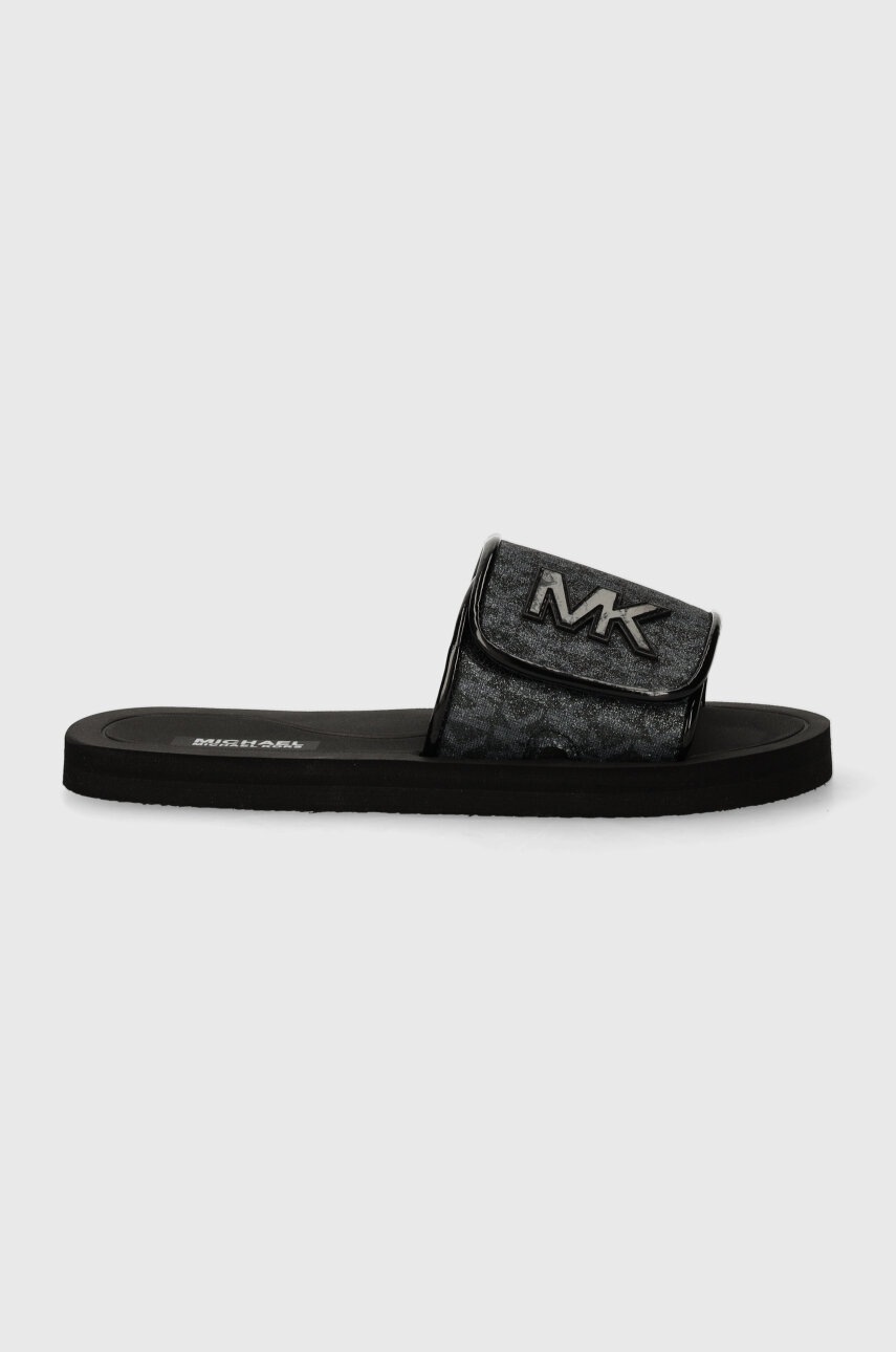 Дитячі шльопанці Michael Kors колір чорний