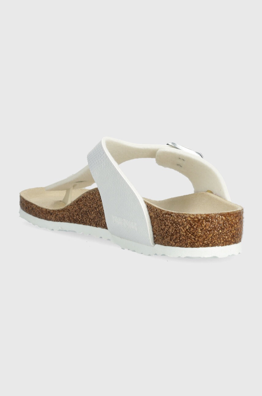 Birkenstock Slapi Copii Gizeh K BF Shiny Lizard Culoarea Alb