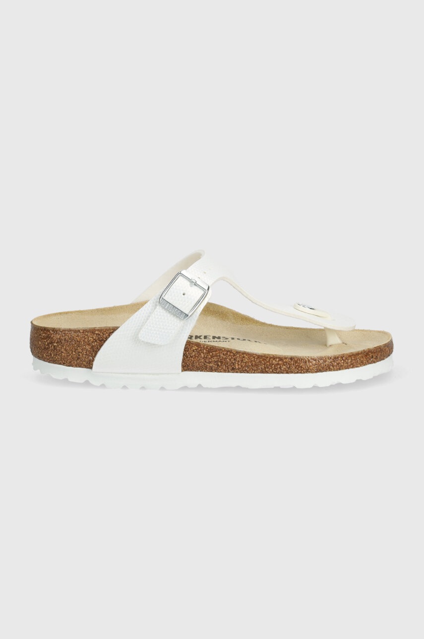 Детские вьетнамки Birkenstock Gizeh K BF Shiny Lizard цвет белый