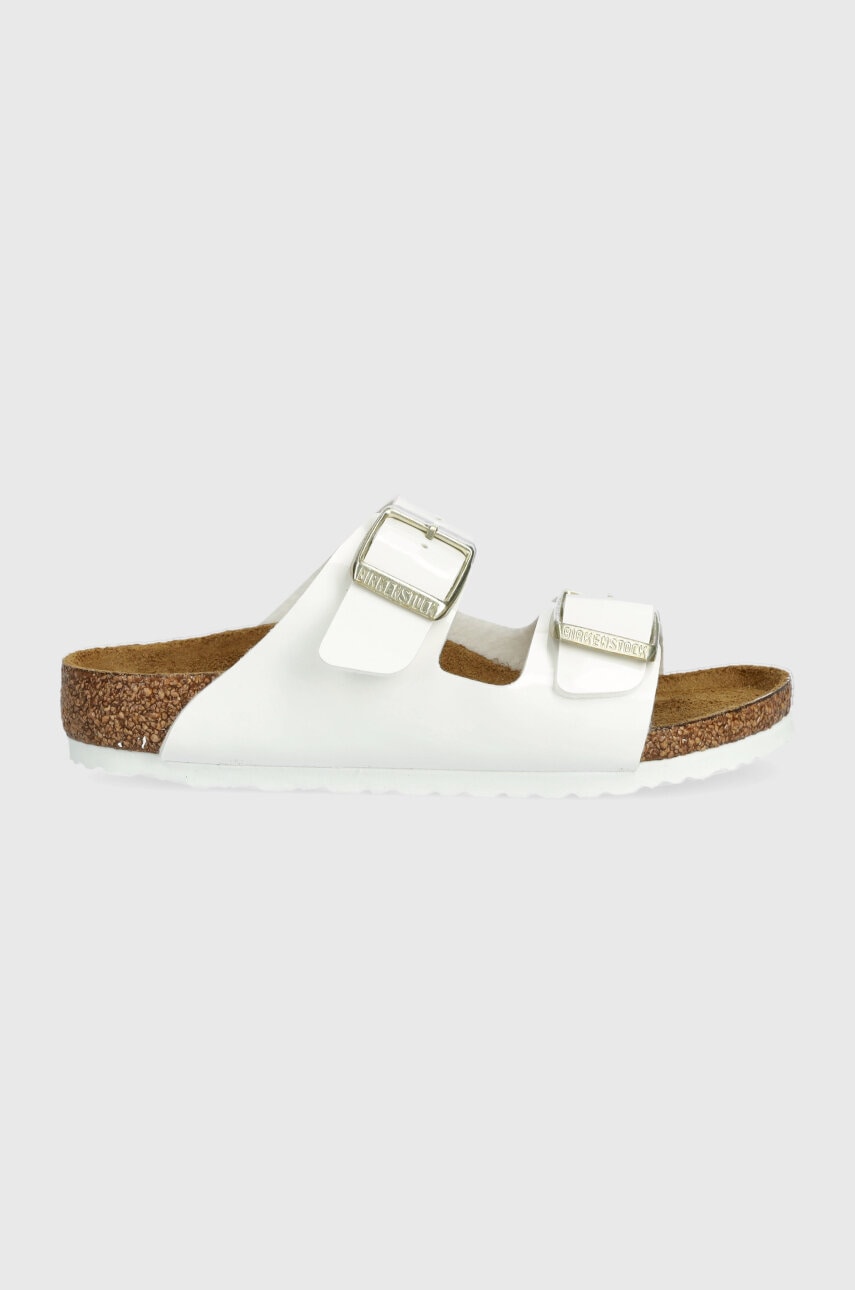 Birkenstock slapi copii Arizona Kids BF culoarea alb