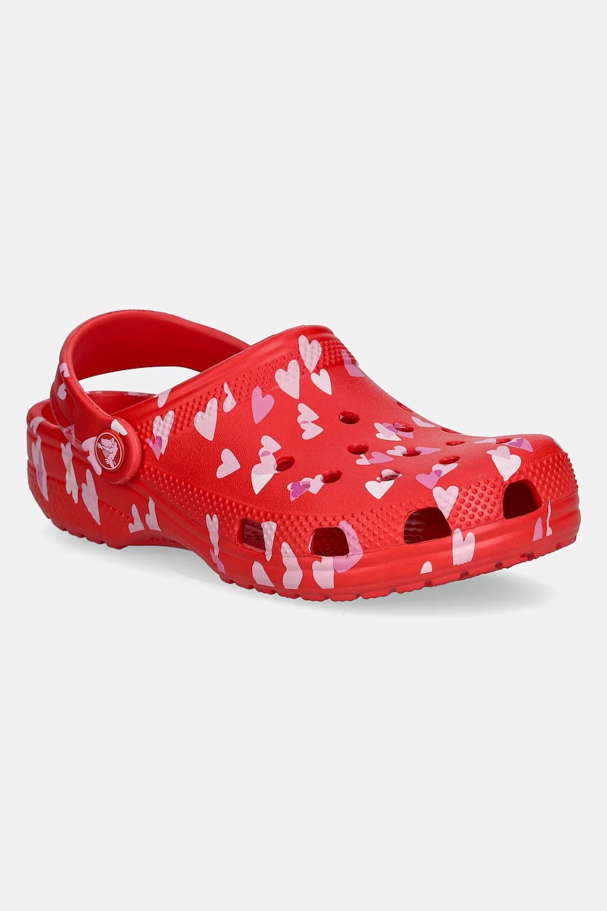 Crocs papuci CLASSIC VDAY CLOG culoarea rosu, 209754