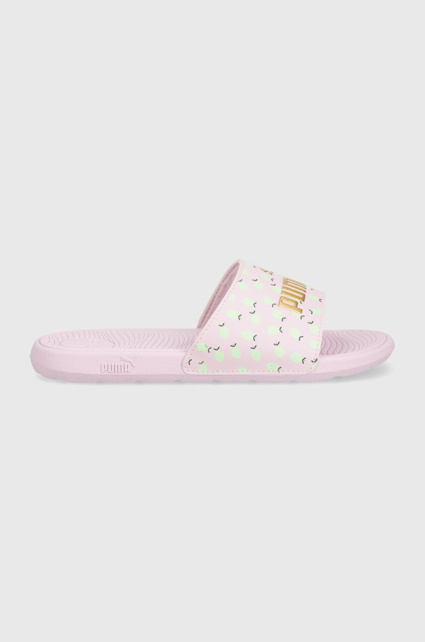 Дитячі шльопанці Puma Cool Cat 2.0 Lemon Jr колір фіолетовий