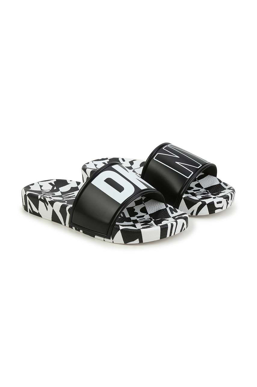 Дитячі шльопанці Dkny колір чорний