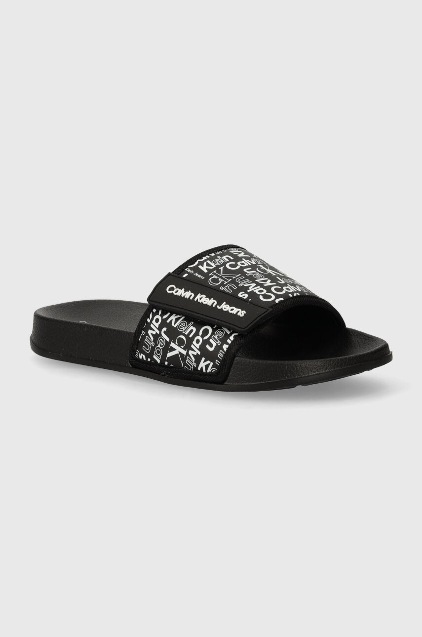 

Детски чехли Calvin Klein Jeans в черно, Черен