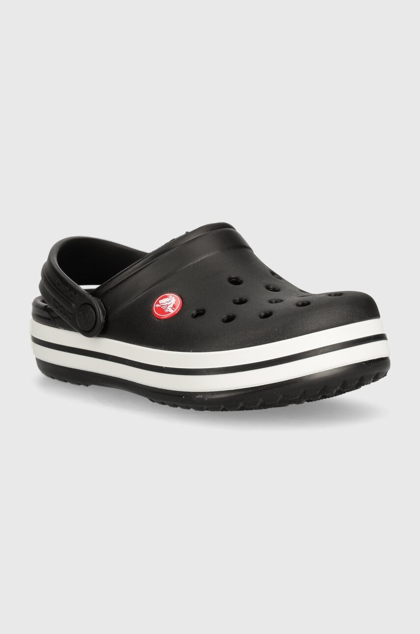 Crocs slapi copii CROCBAND CLOG culoarea negru Crocs slapi copii CROCBAND CLOG culoarea negru