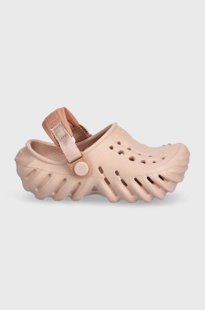 Дитячі шльопанці Crocs ECHO CLOG колір рожевий