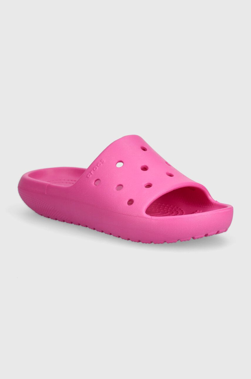 Crocs papuci CLASSIC SLIDE V culoarea roz