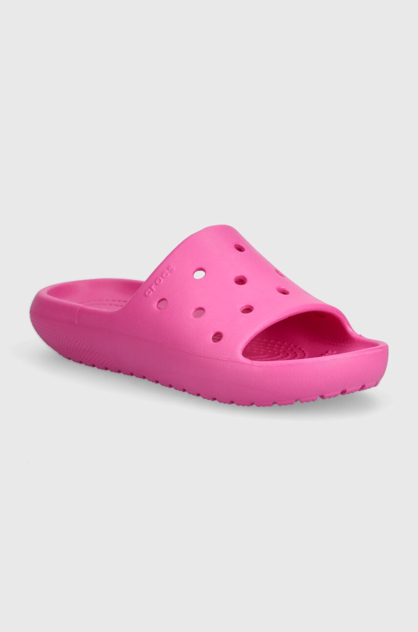 Crocs papuci CLASSIC SLIDE V culoarea roz