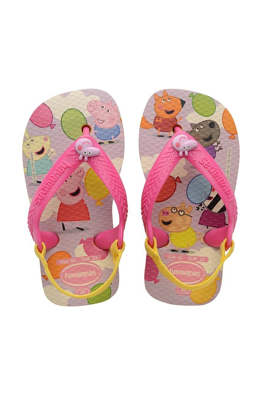 E-shop Dětské žabky Havaianas BABY PEPPA PIG CITRUS růžová barva