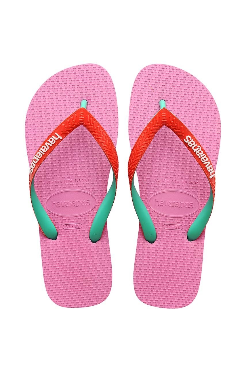 Детские вьетнамки Havaianas TOP MIX LEMONADE цвет розовый Детские вьетнамки Havaianas TOP MIX LEMONADE цвет розовый