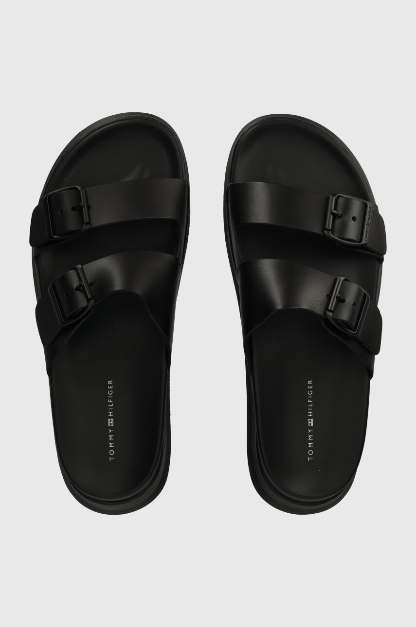 

Кожени чехли Tommy Hilfiger D DENSITY BUCKLE SANDAL в черно FM0FM05005, Черен