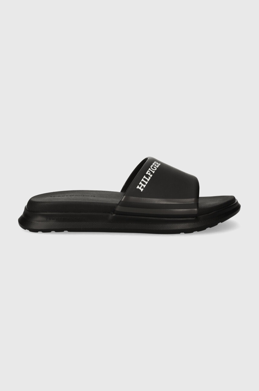 

Чехли Tommy Hilfiger DUAL DENSITY HILIFGER POOL SLIDE в черно FM0FM05017, Черен