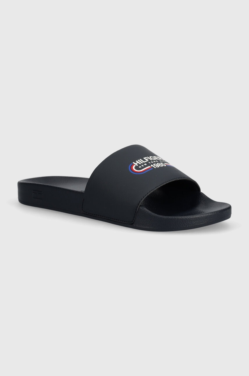 Levně Pantofle Tommy Hilfiger RWB OLY POOL SLIDE pánské, tmavomodrá barva, FM0FM05019