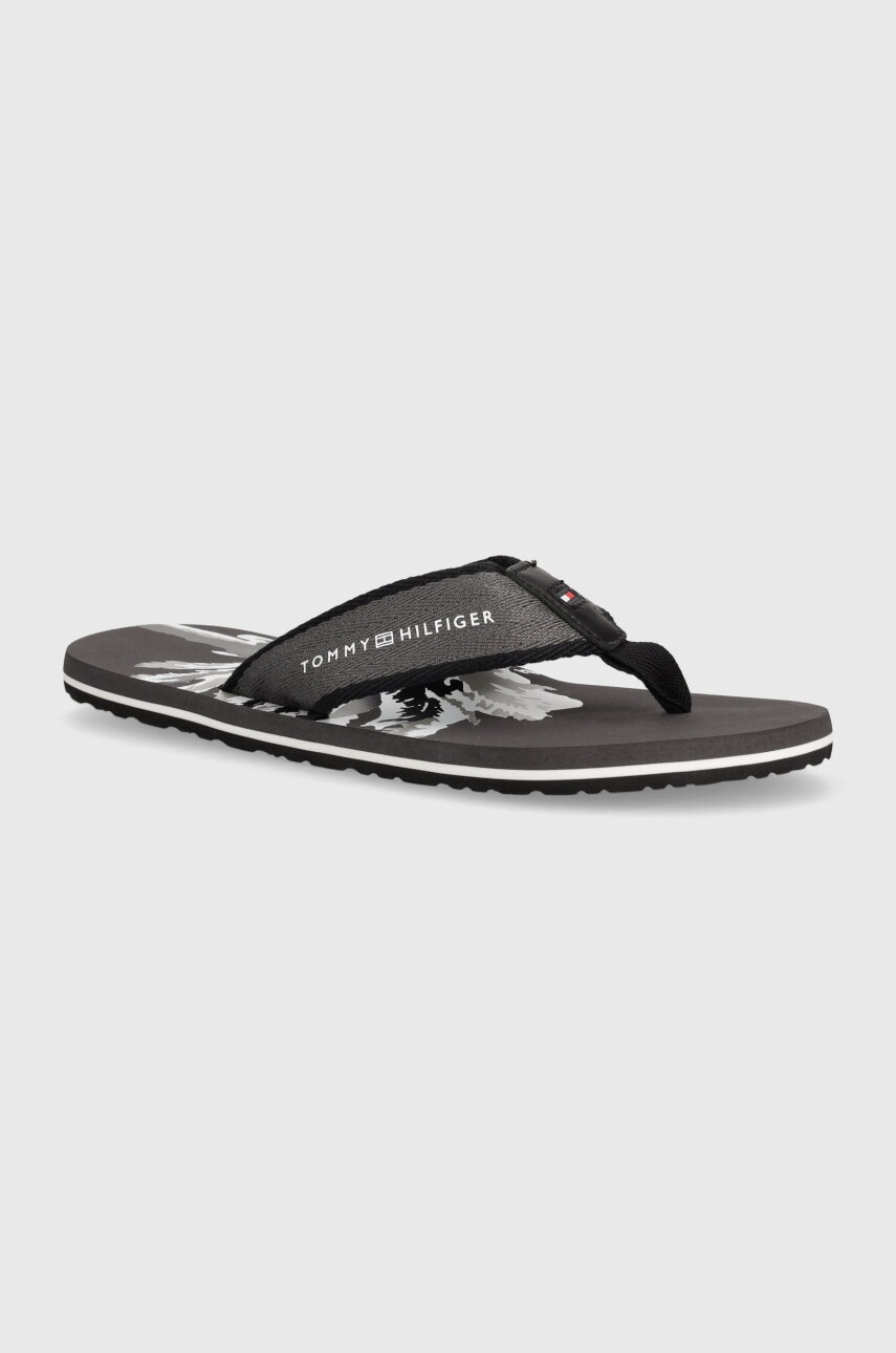 

Джапанки Tommy Hilfiger PALM PRINT BEACH SANDAL в сиво FM0FM05026, Сив