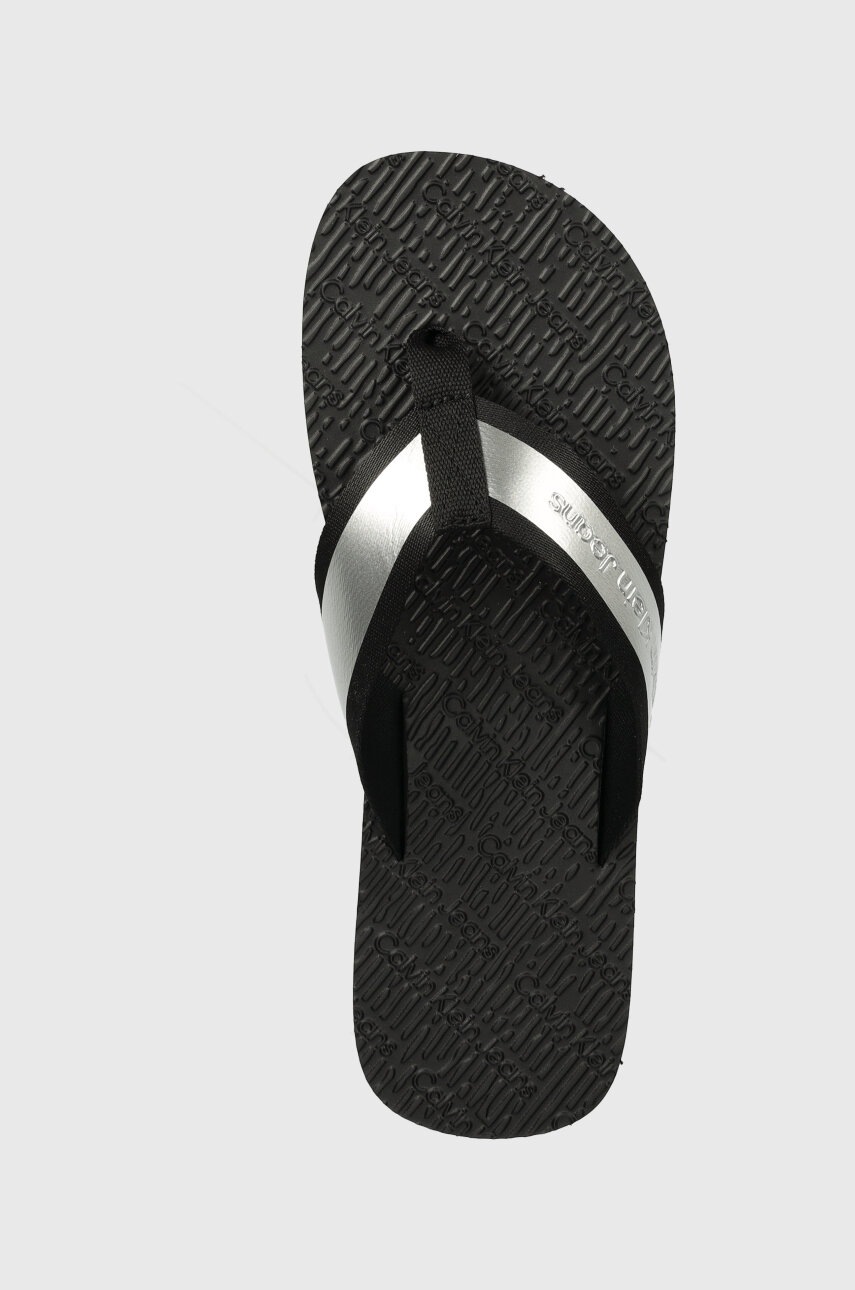 В`єтнамки Calvin Klein Jeans BEACH SANDAL IN MET чоловічі колір чорний YM0YM00950 