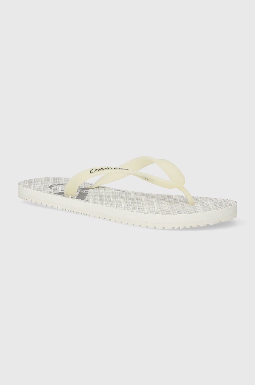 

Джапанки Calvin Klein Jeans BEACH SANDAL GLOSSY в бяло YM0YM00952, Бял