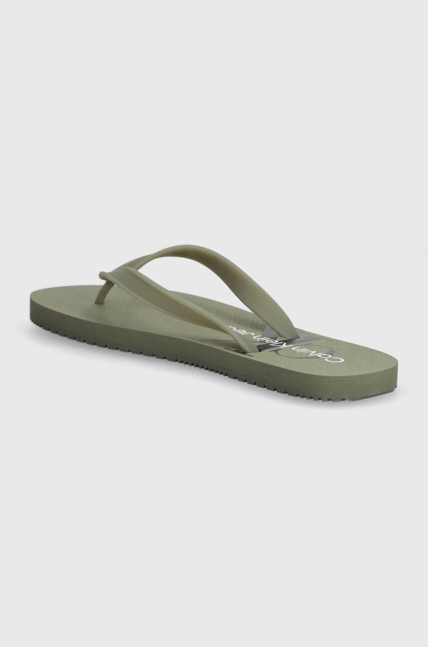 В`єтнамки Calvin Klein Jeans BEACH SANDAL GLOSSY чоловічі колір зелений YM0YM00952 