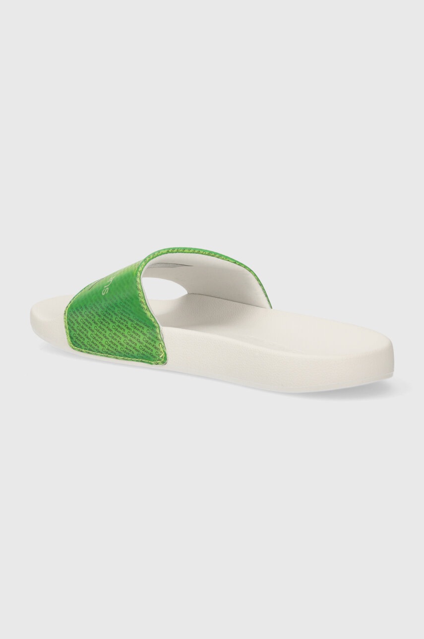 Calvin Klein Jeans papucs SLIDE LENTICULAR zöld, férfi, YM0YM00953 termék 2. képe