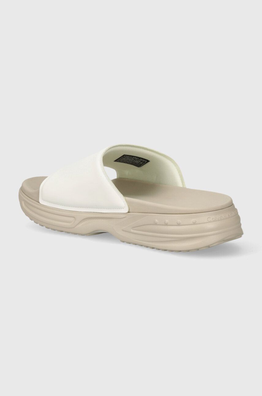 Natikači Calvin Klein Jeans CHUNKY COMF SLIDE MINIMAL RAW Moški, Bež Barva, YM0YM00956