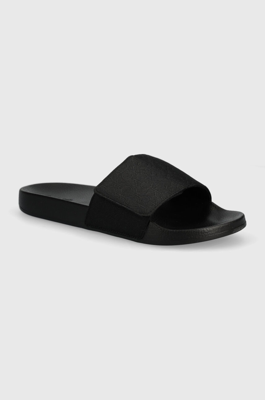 

Чехли Calvin Klein ADJ POOL SLIDE JAQ MONO в черно HM0HM01438, Черен
