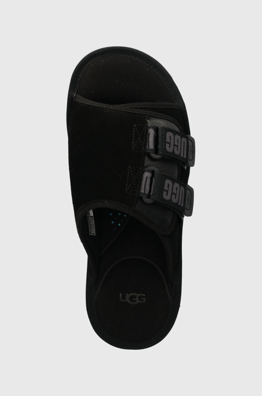 Шкіряні шльопанці UGG Goldencoast Strap Slide чоловічі колір чорний 1142730 
