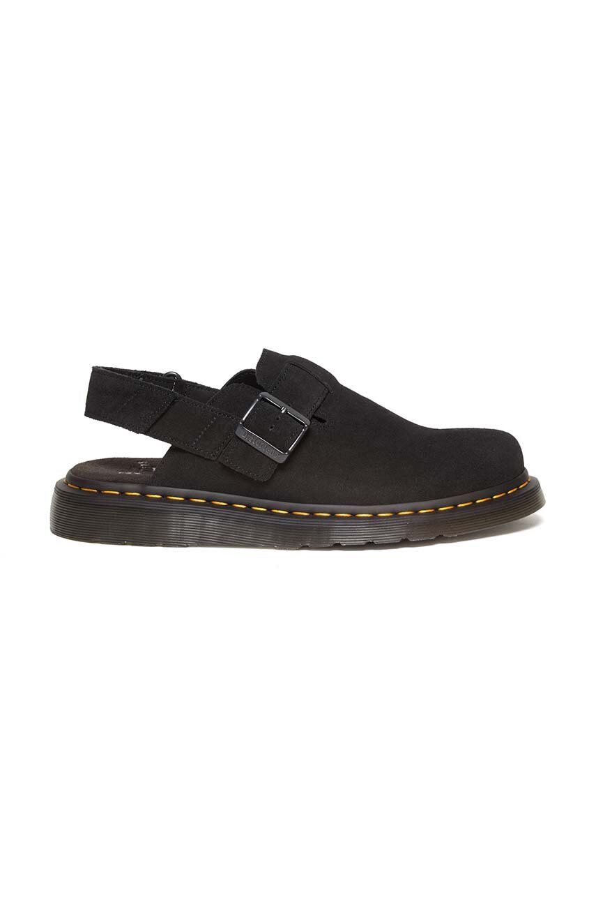 Dr. Martens sandale din piele intoarsa Jorge II barbati, culoarea negru, DM31563001