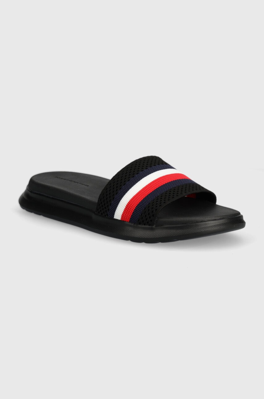 

Чехли Tommy Hilfiger DUAL DENSITY RWB KNIT POOL SLIDE в черно FM0FM05018, Черен