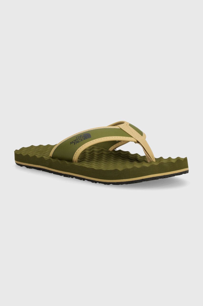 The North Face slapi BASE CAMP FLIP-FLOP II barbati, culoarea verde, NF0A47AA3I01