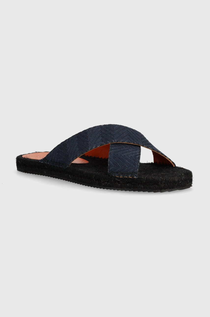 Missoni papuci Naxos barbati, culoarea albastru marin, M27_002 Missoni papuci Naxos barbati, culoarea albastru marin, M27_002