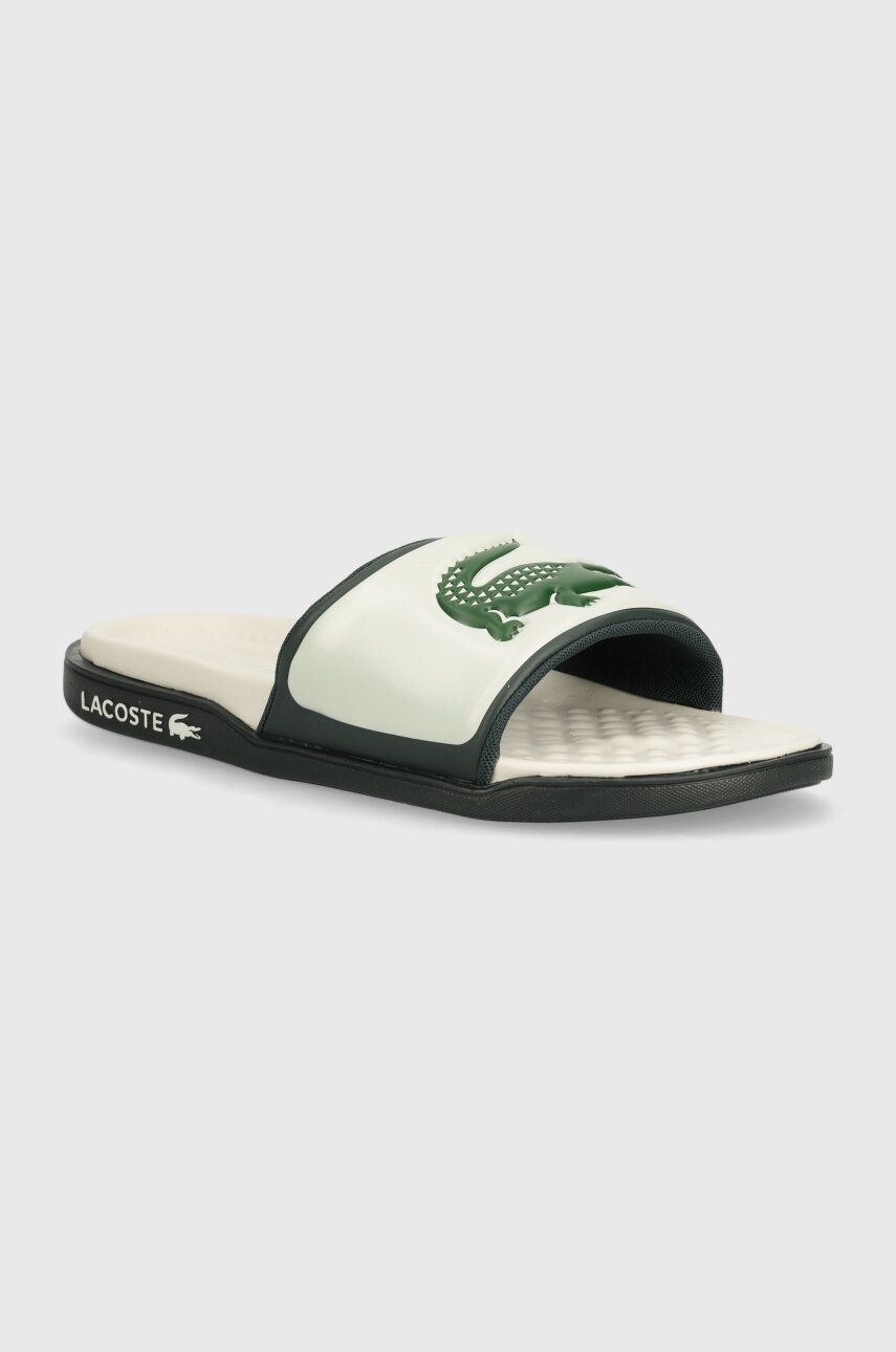 Lacoste papuci Serve Slide Dual barbati, culoarea verde, 47CMA0014