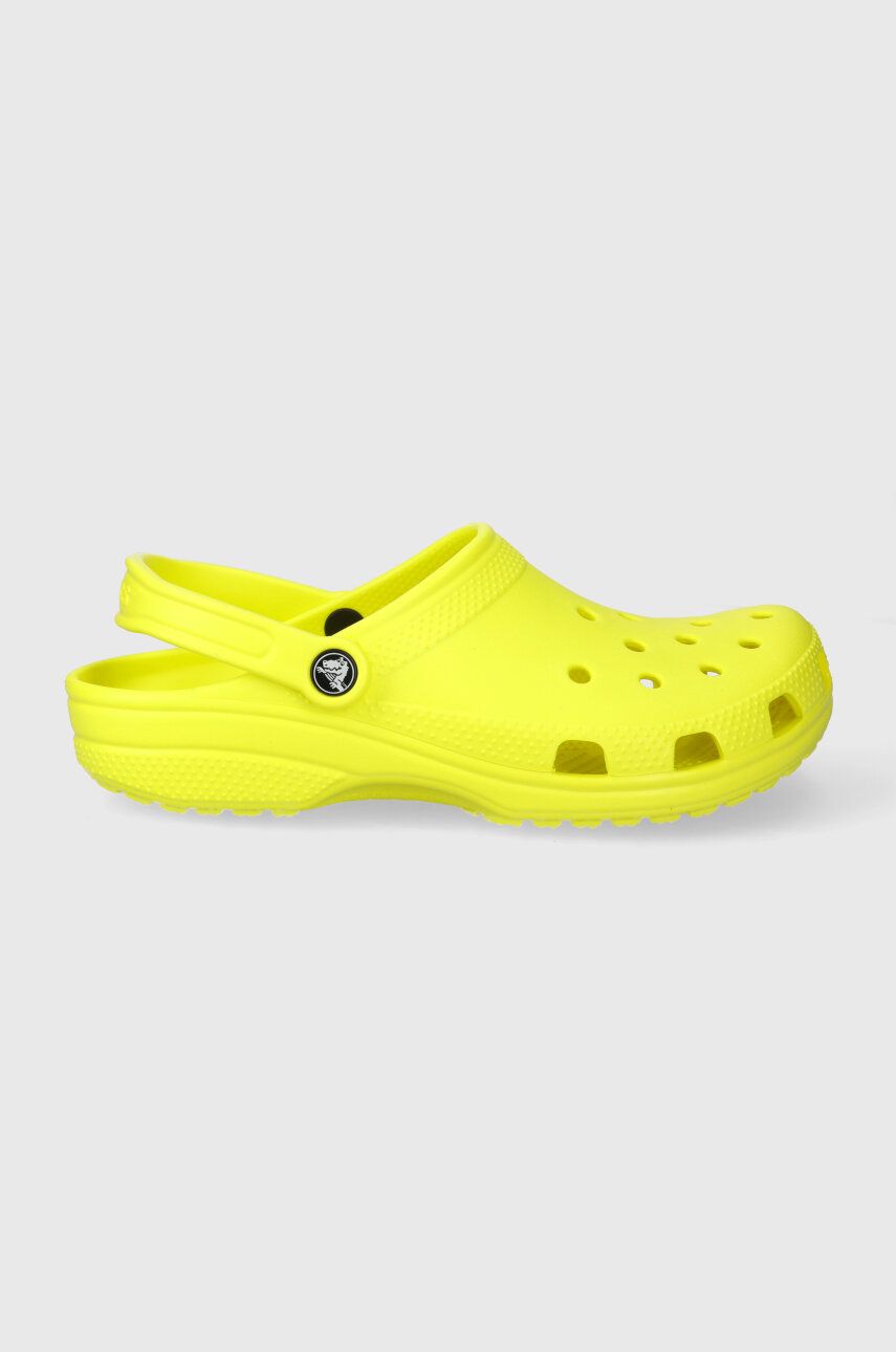 Crocs papuci Classic culoarea galben 10001