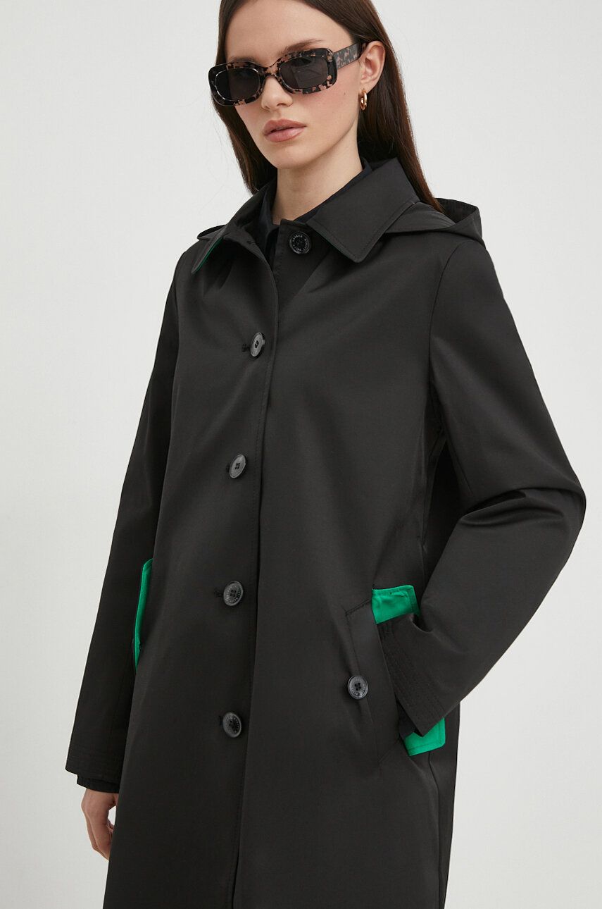 E-shop Kabát Lauren Ralph Lauren dámský, černá barva, přechodný, 297936855