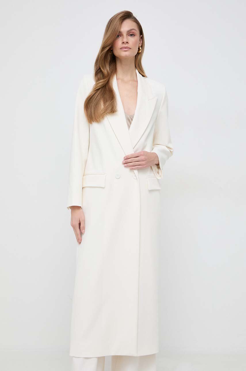 Kabát Ivy Oak dámský, béžová barva, přechodný, dvouřadový, IO1123F9049