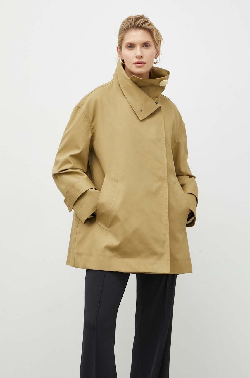 E-shop Bavlněný kabát Day Birger et Mikkelsen hnědá barva