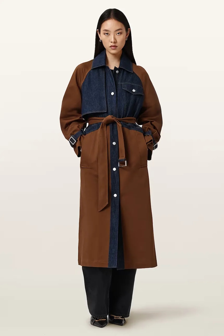 AllSaints trenci de damă cu bumbac DAYLY TRENCH