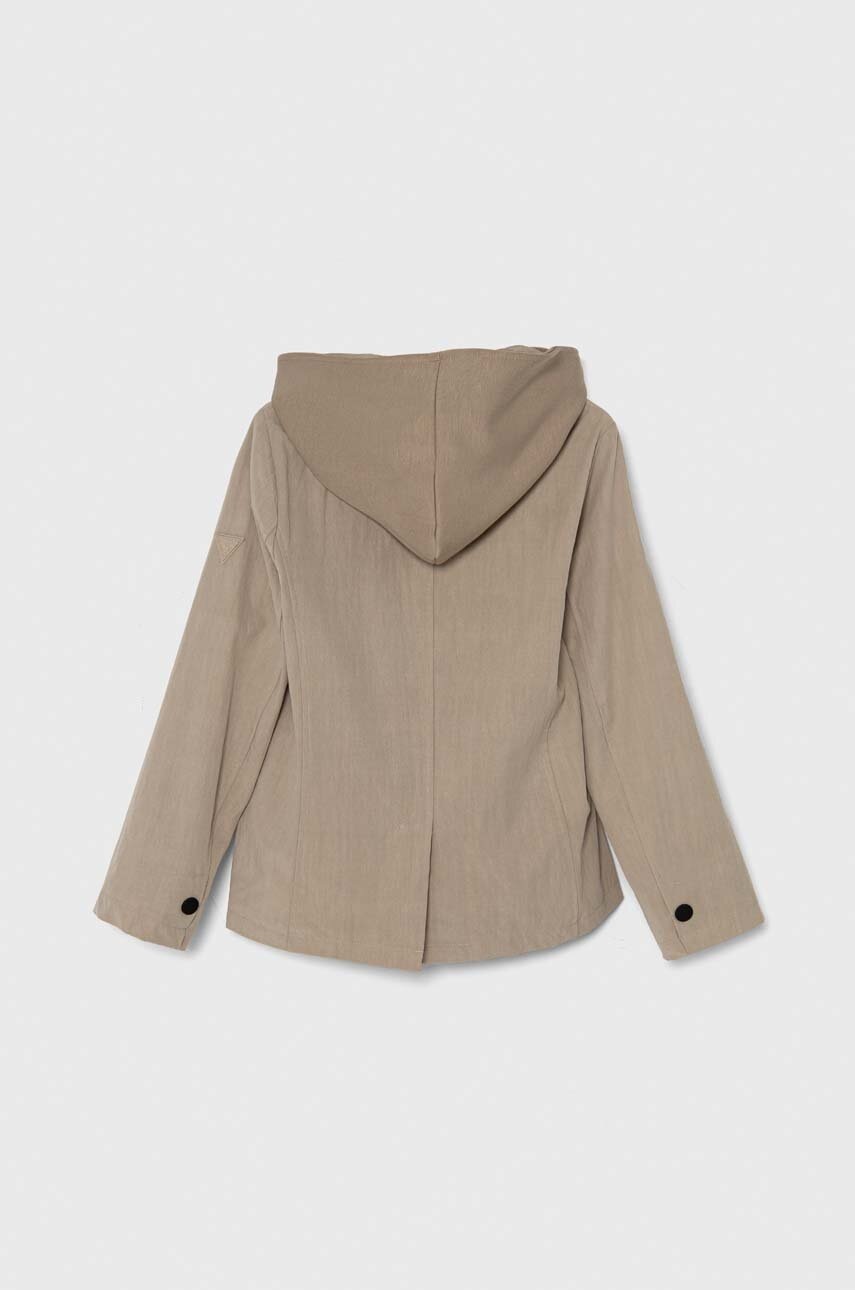 Дитяча куртка Guess колір бежевий