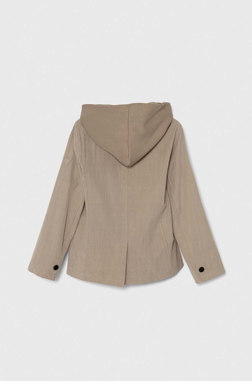 Детская куртка Guess цвет бежевый Детская куртка Guess цвет бежевый