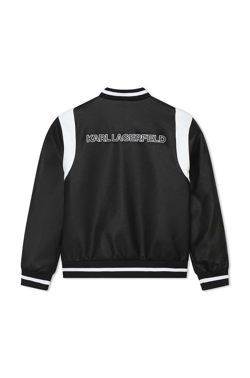 Детская куртка-бомбер Karl Lagerfeld цвет чёрный Детская куртка-бомбер Karl Lagerfeld цвет чёрный