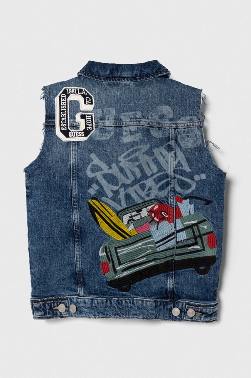 Детская безрукавка Guess цвет синий Детская безрукавка Guess цвет синий