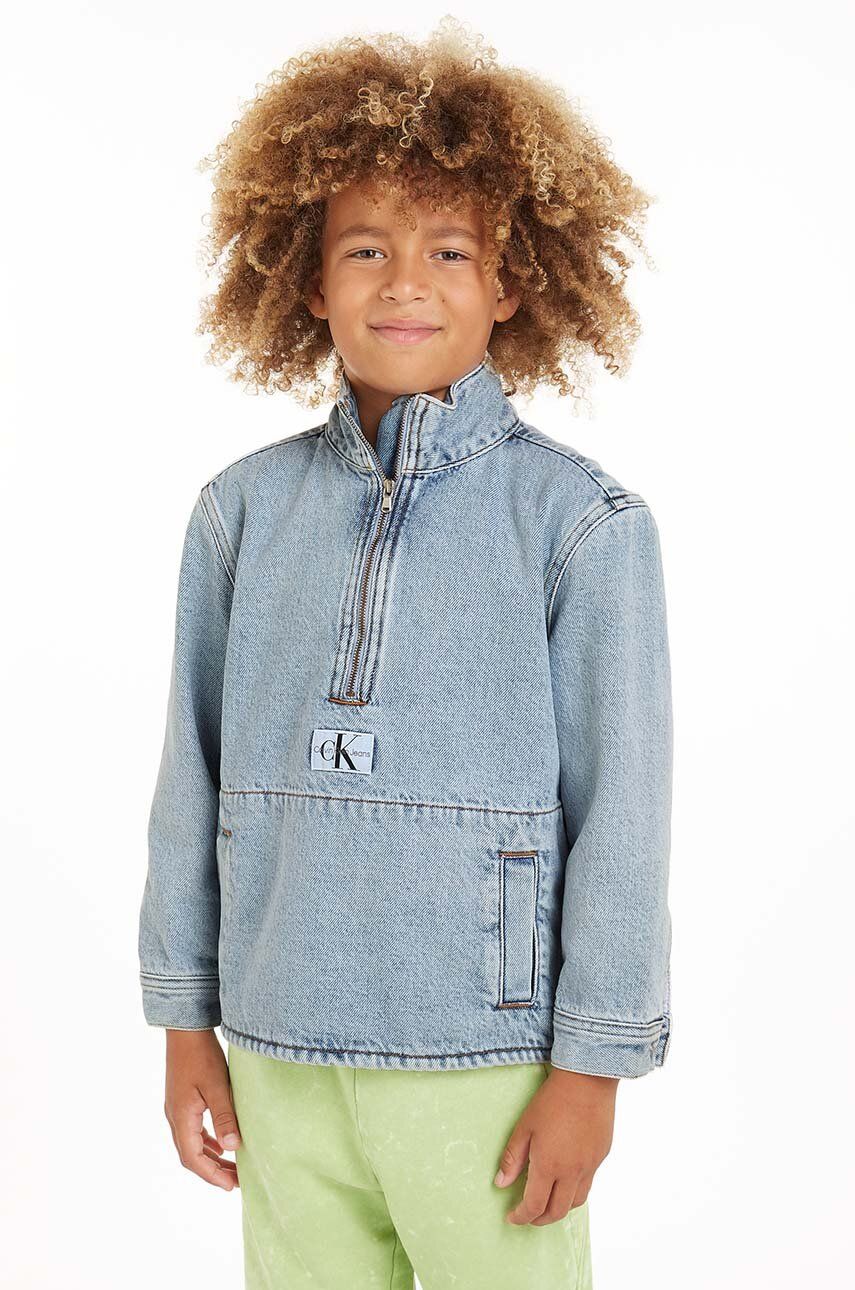 Levně Dětská riflová bunda Calvin Klein Jeans