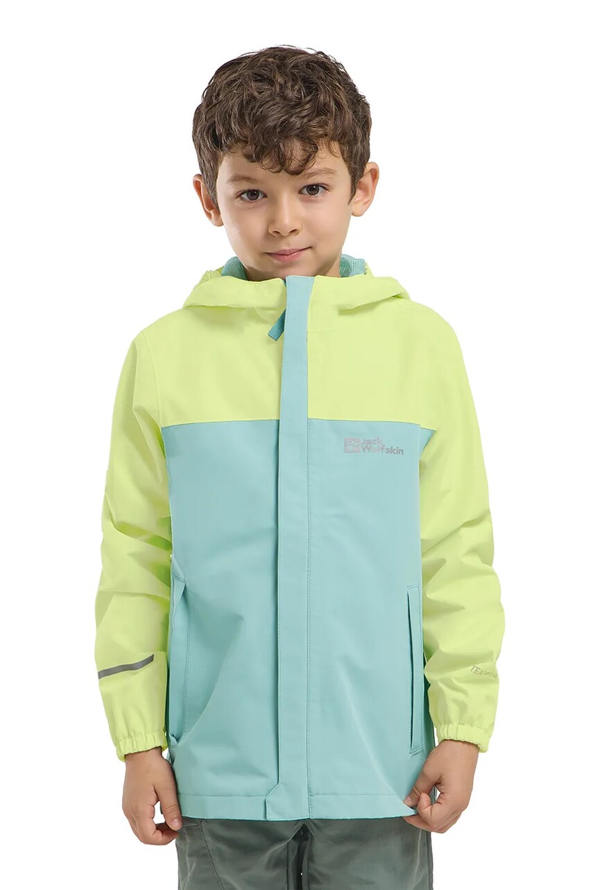 Jack Wolfskin geaca de ploaie copii TUCAN culoarea verde Jack Wolfskin geaca de ploaie copii TUCAN culoarea verde