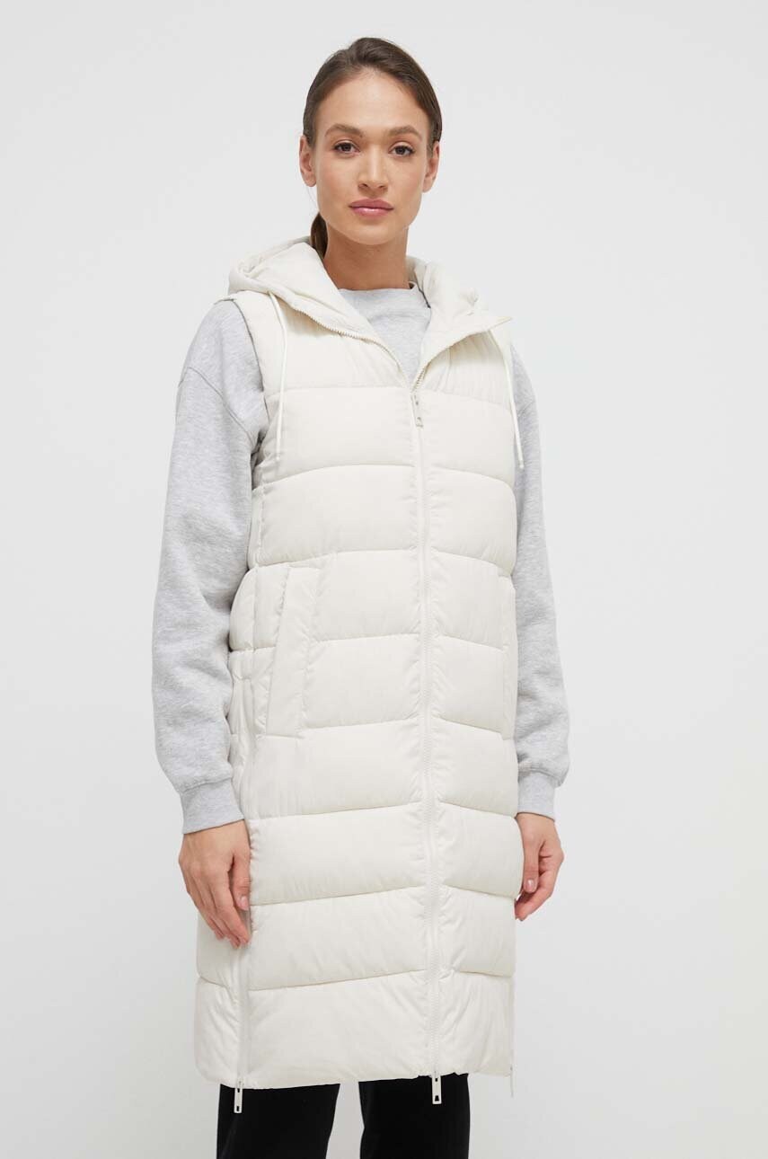 

Безрукавка Guess женский цвет бежевый зимний