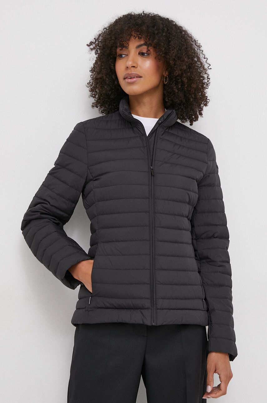 Levně Péřová bunda Calvin Klein dámská, černá barva, přechodná, K20K206326