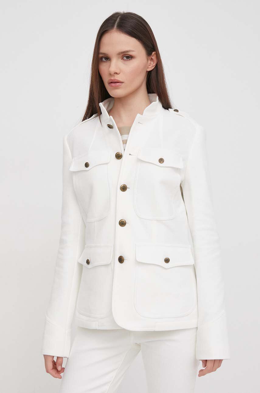 Levně Bunda Polo Ralph Lauren dámská, bílá barva, přechodná, 211942569