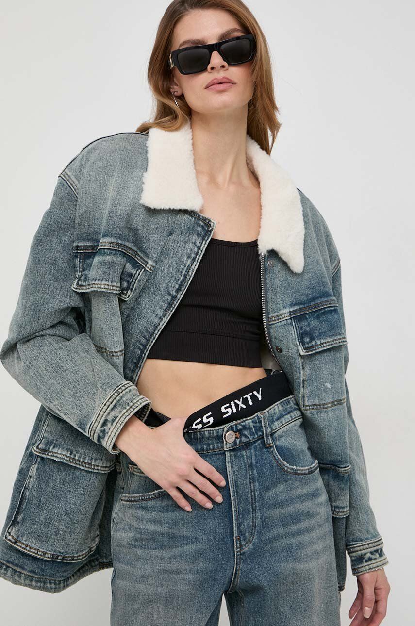 Miss Sixty geaca jeans femei, de tranzitie, oversize